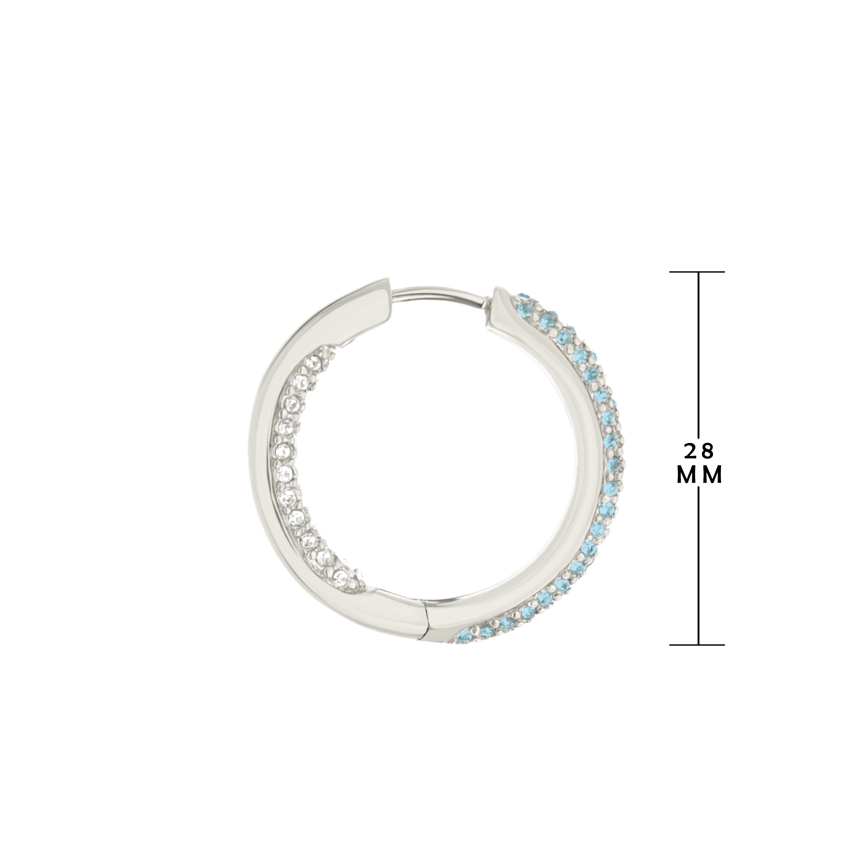 Pave Hoop Earrings