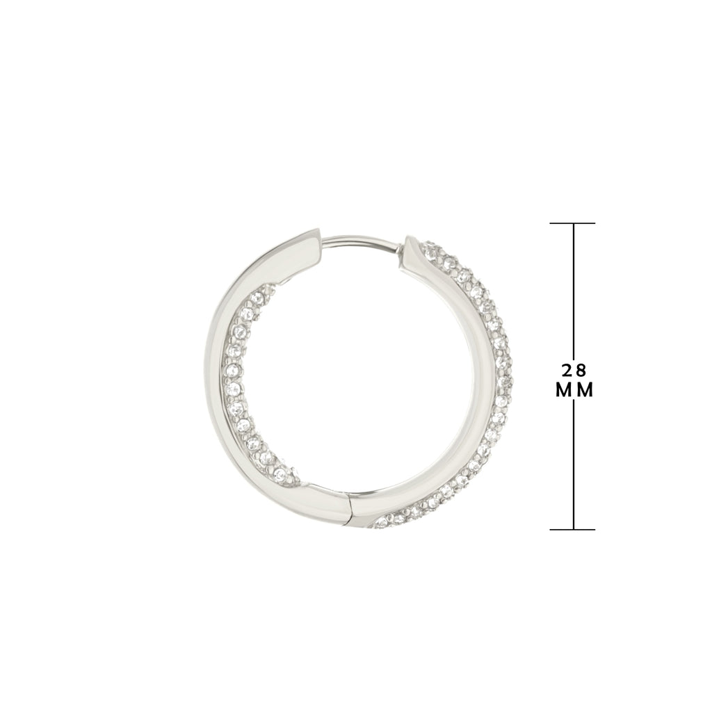 Pave Hoop Earrings