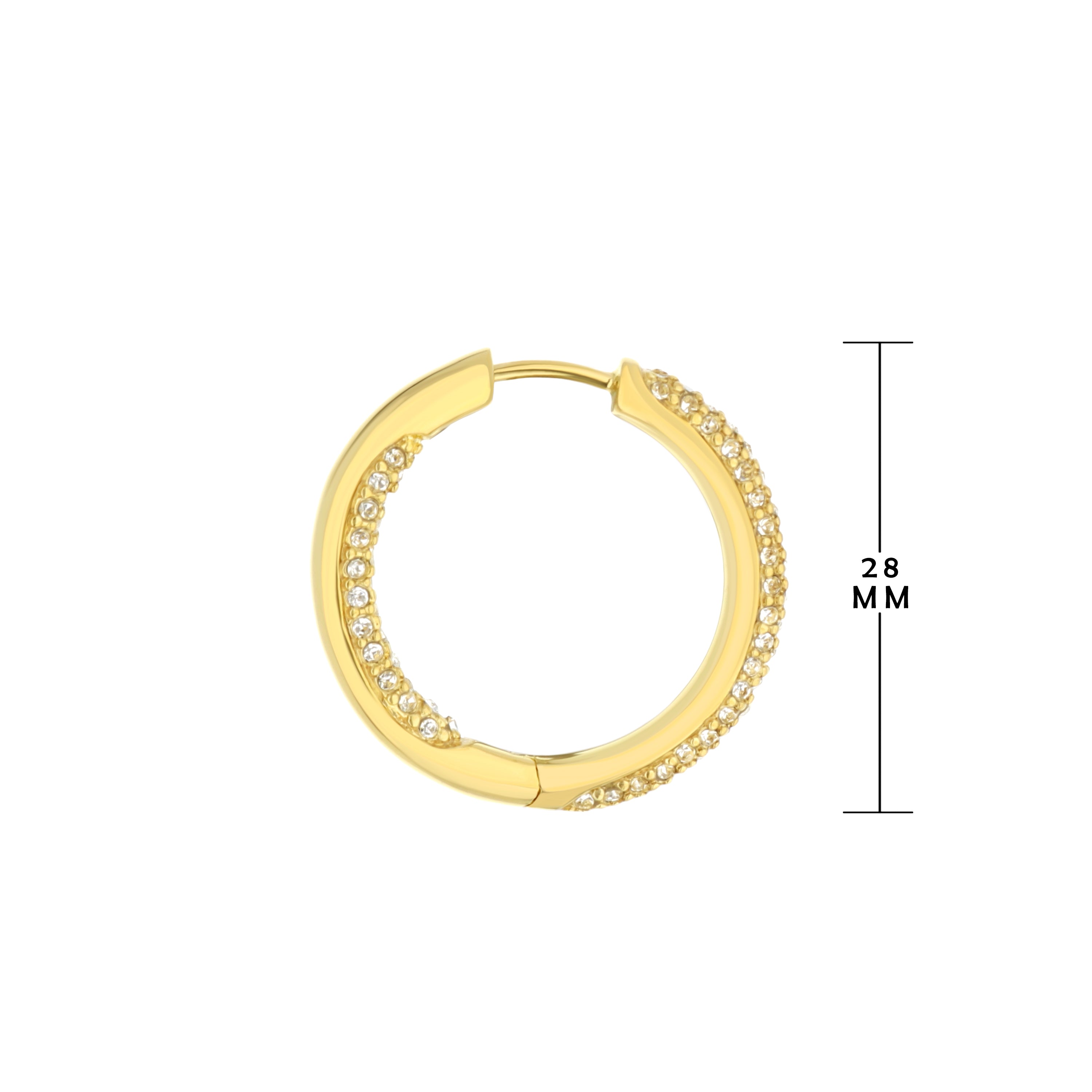 Pave Hoop Earrings