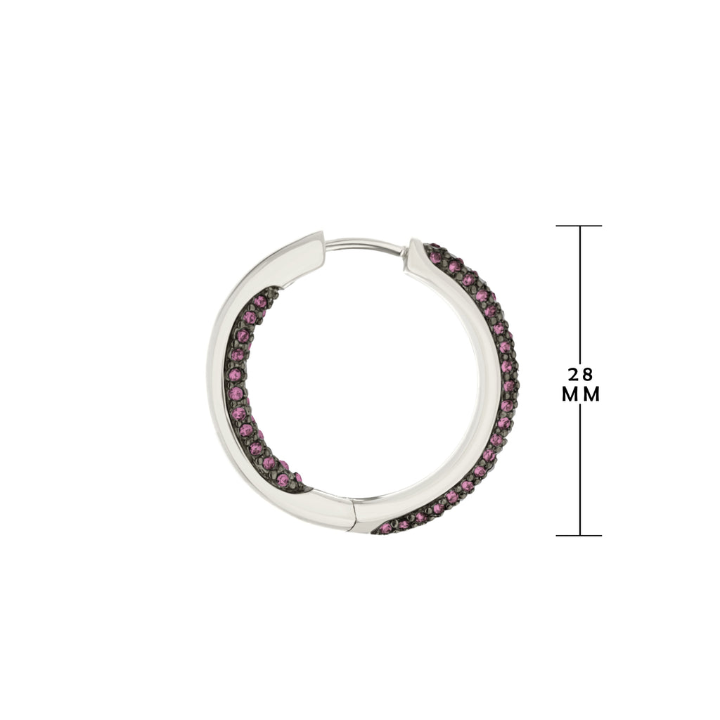 Pave Hoop Earrings