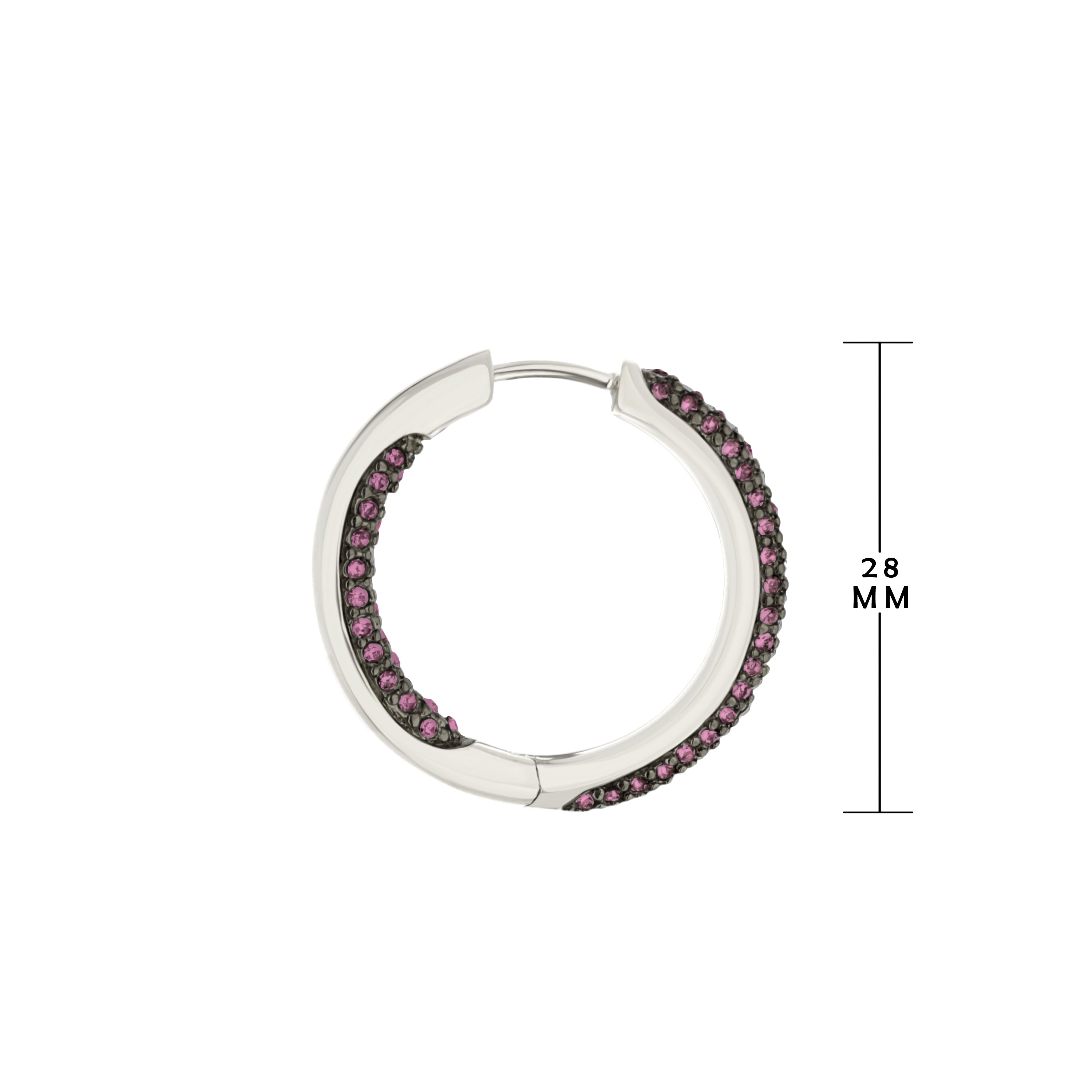 Pave Hoop Earrings