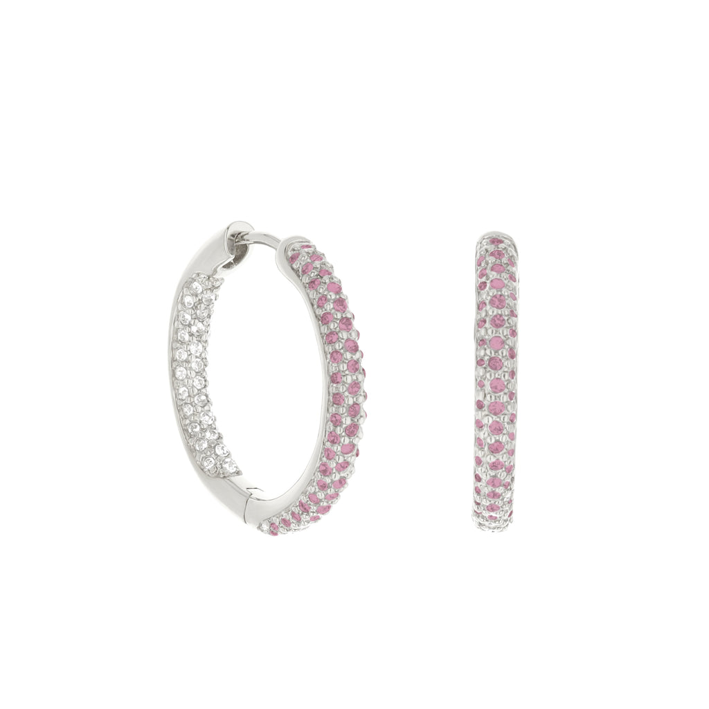 Pave Hoop Earrings