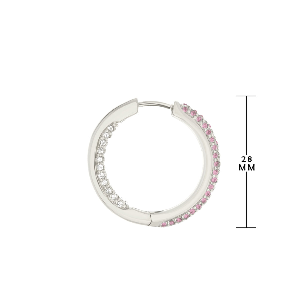 Pave Hoop Earrings
