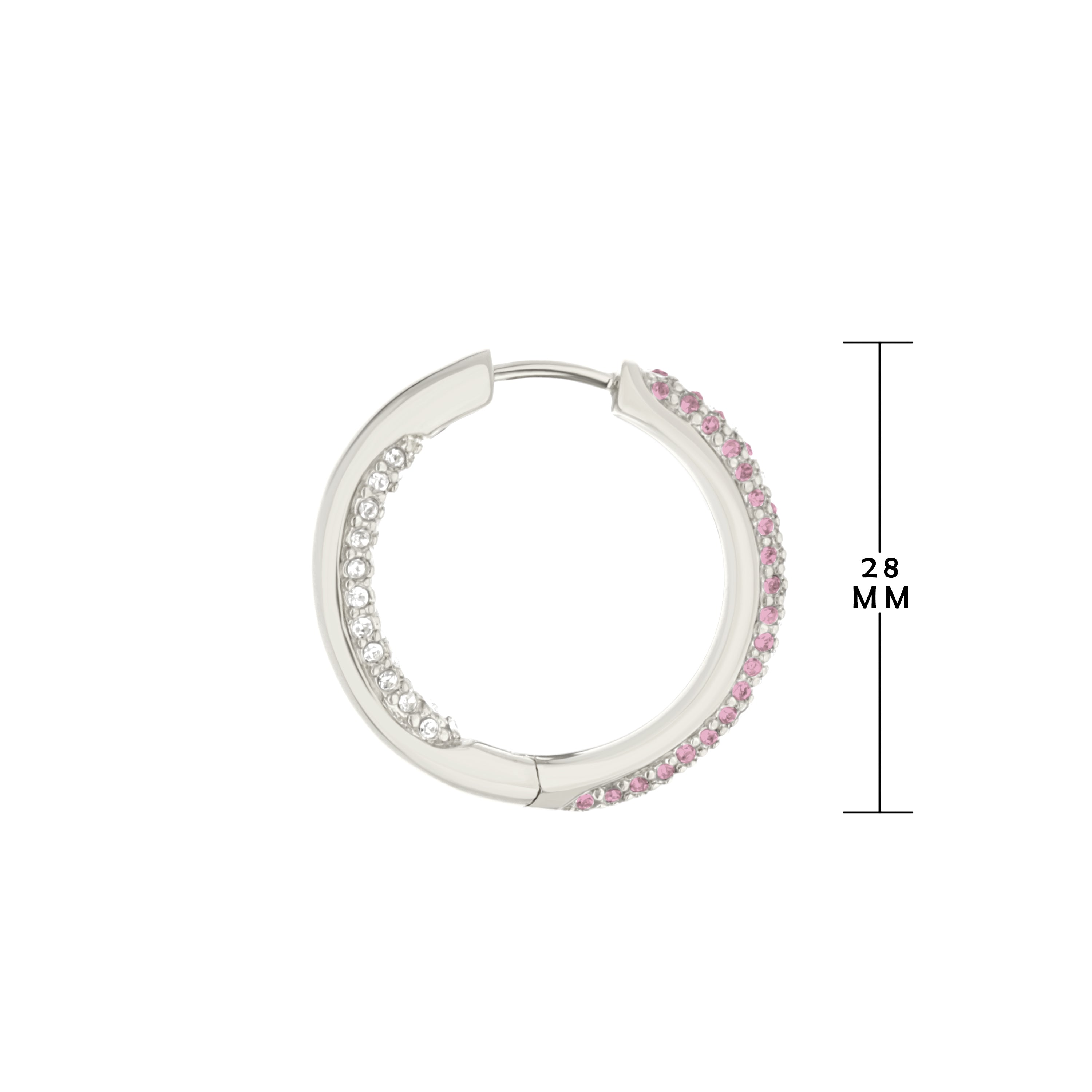 Pave Hoop Earrings