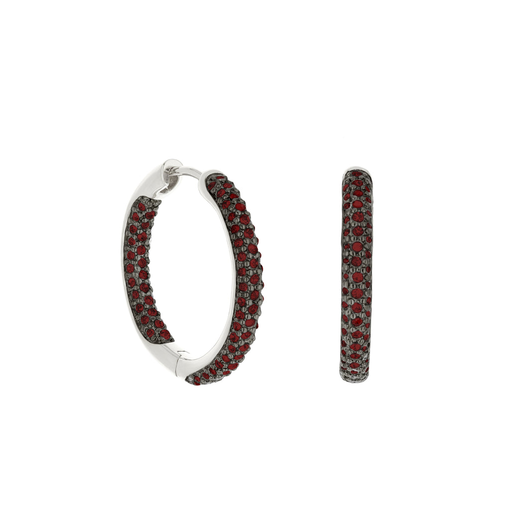 Pave Hoop Earrings