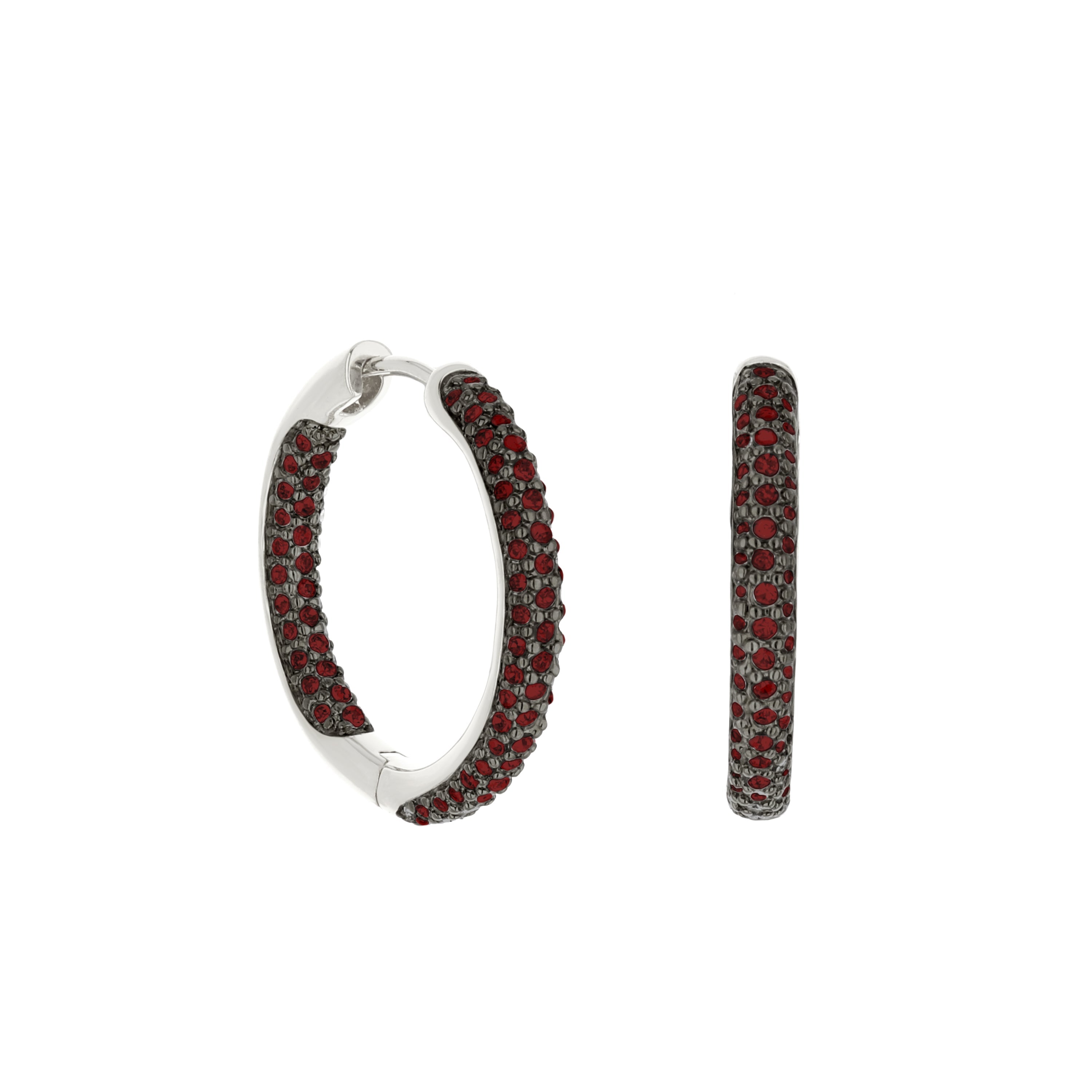 Pave Hoop Earrings