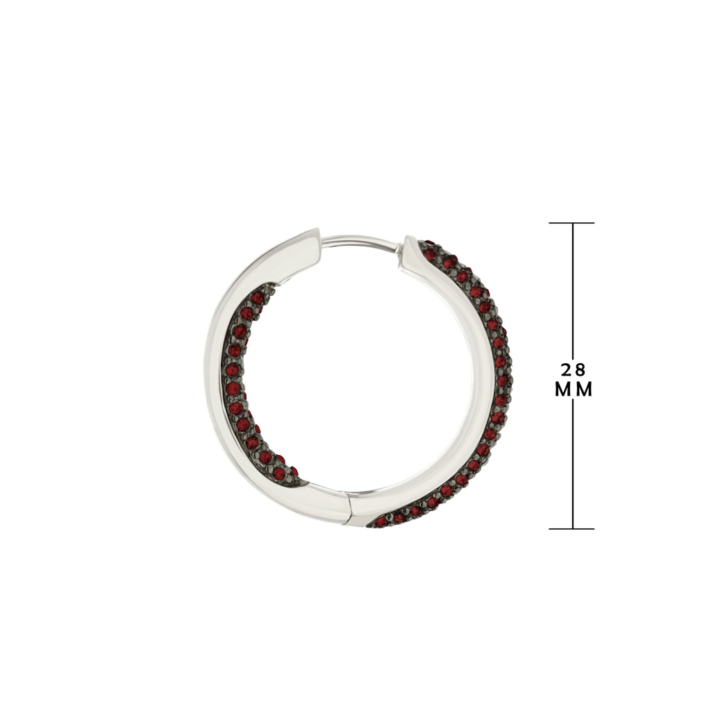 Pave Hoop Earrings
