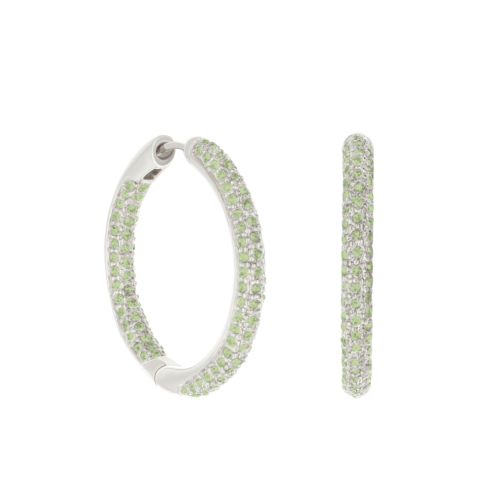Pave Hoop Earrings