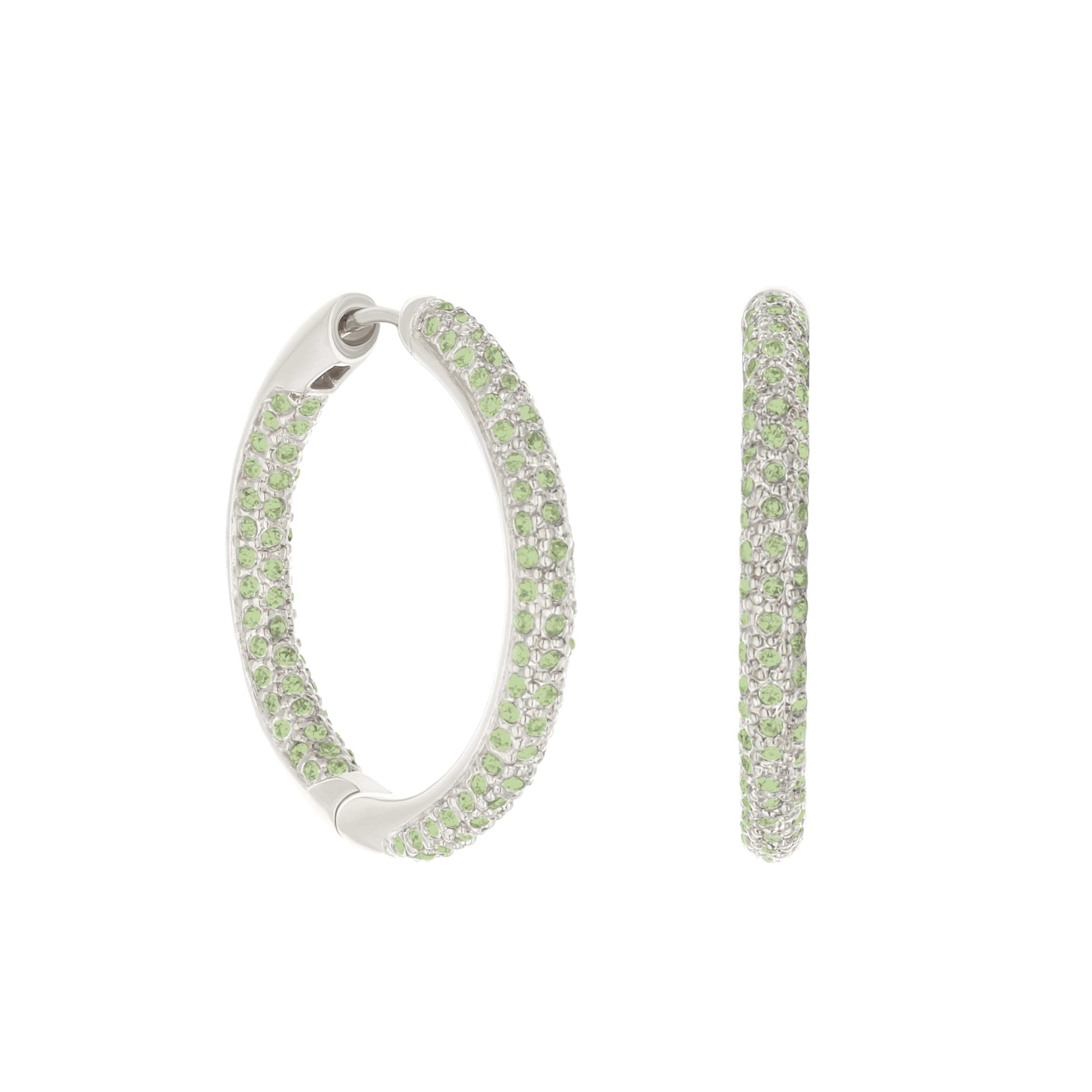 Pave Hoop Earrings