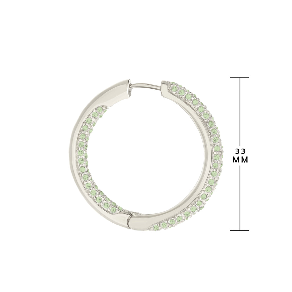 Pave Hoop Earrings