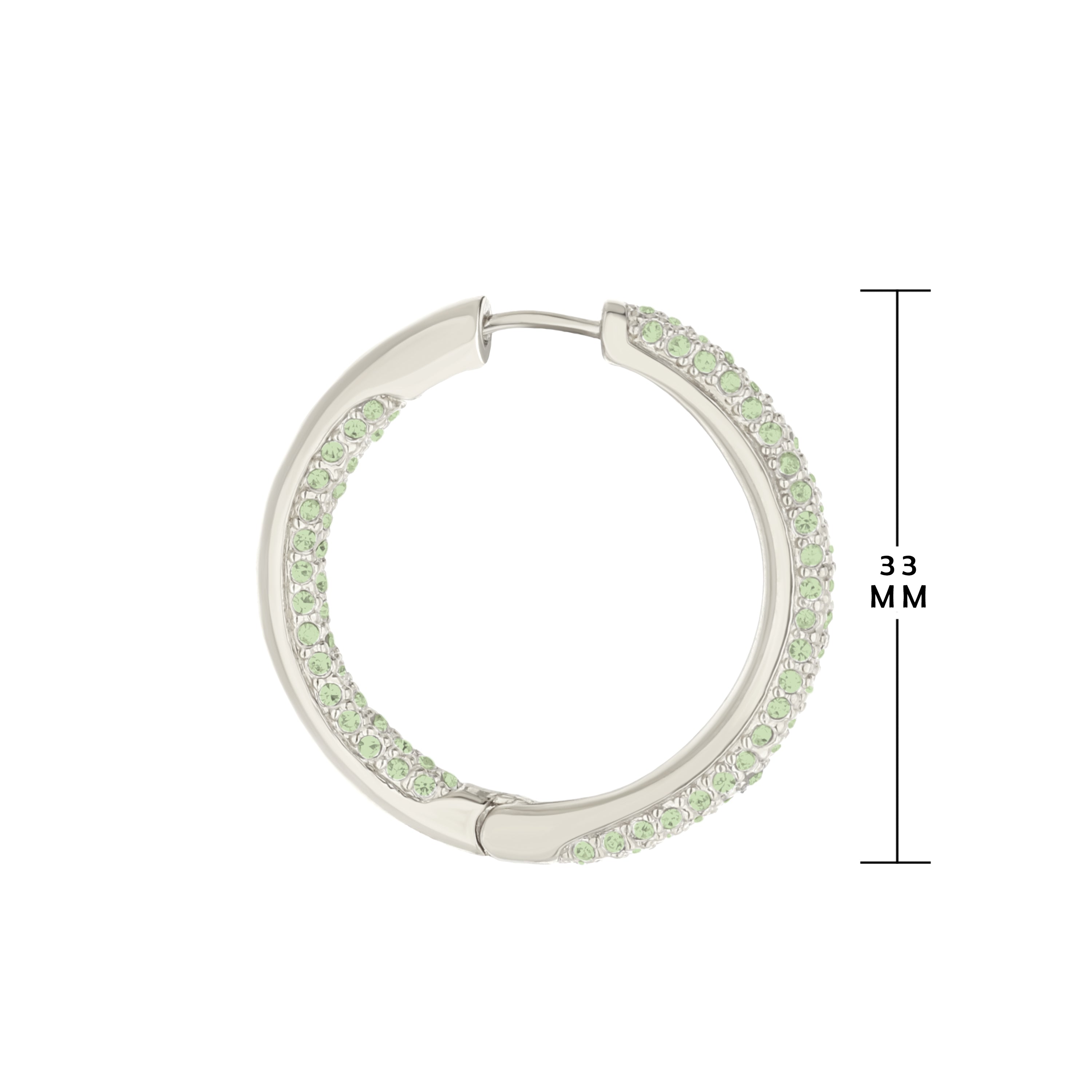 Pave Hoop Earrings