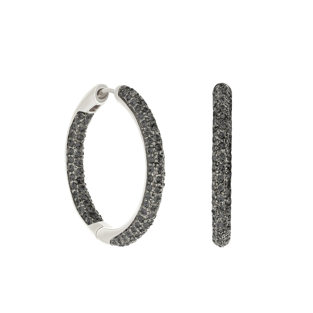Pave Hoop Earrings