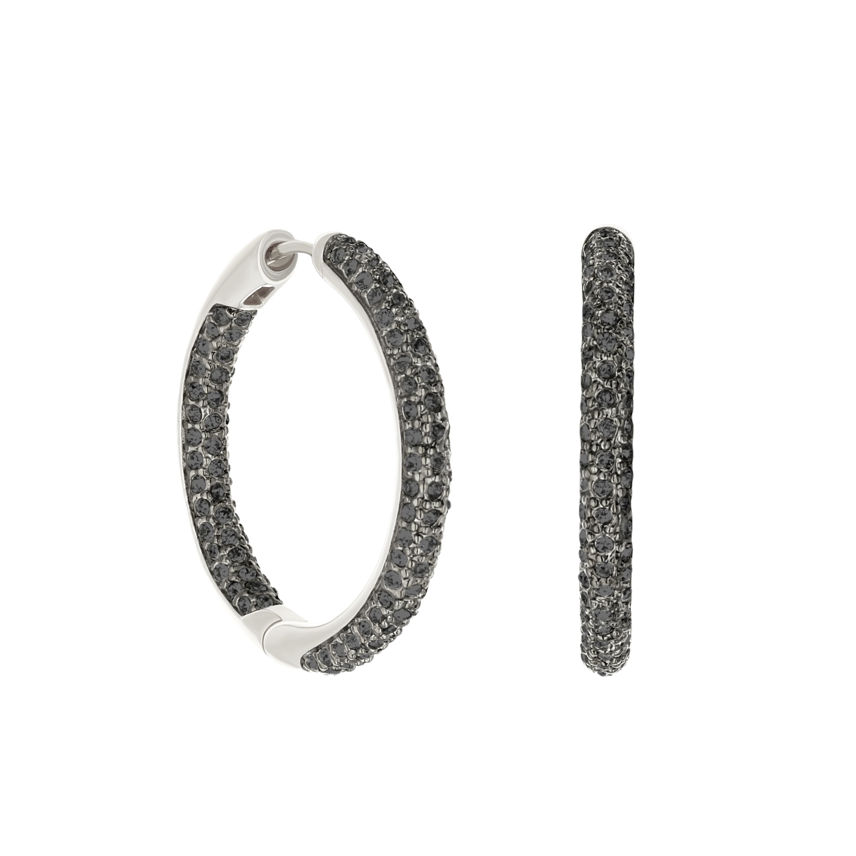 Pave Hoop Earrings