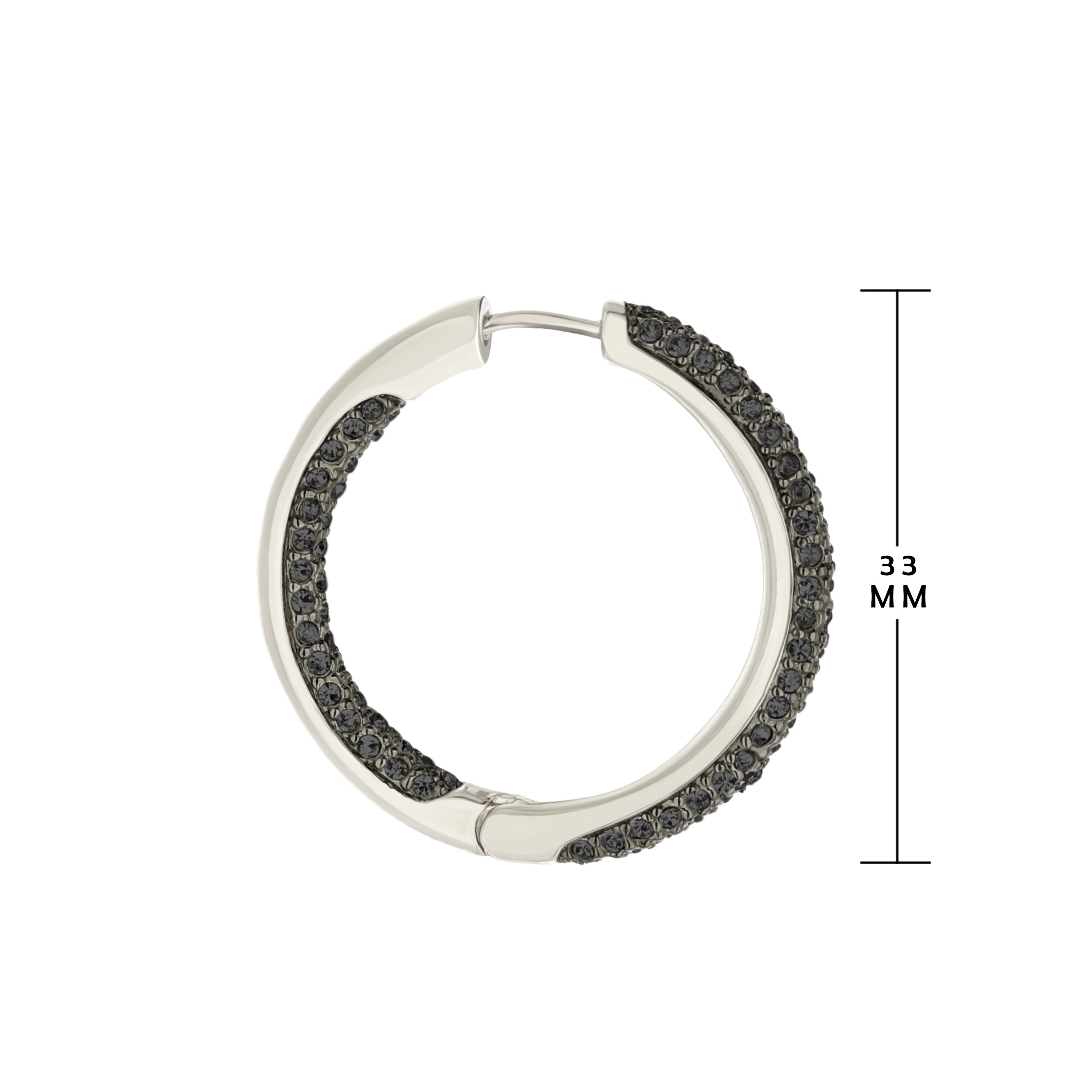 Pave Hoop Earrings