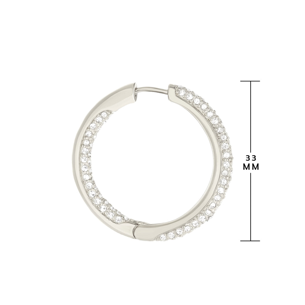 Pave Hoop Earrings