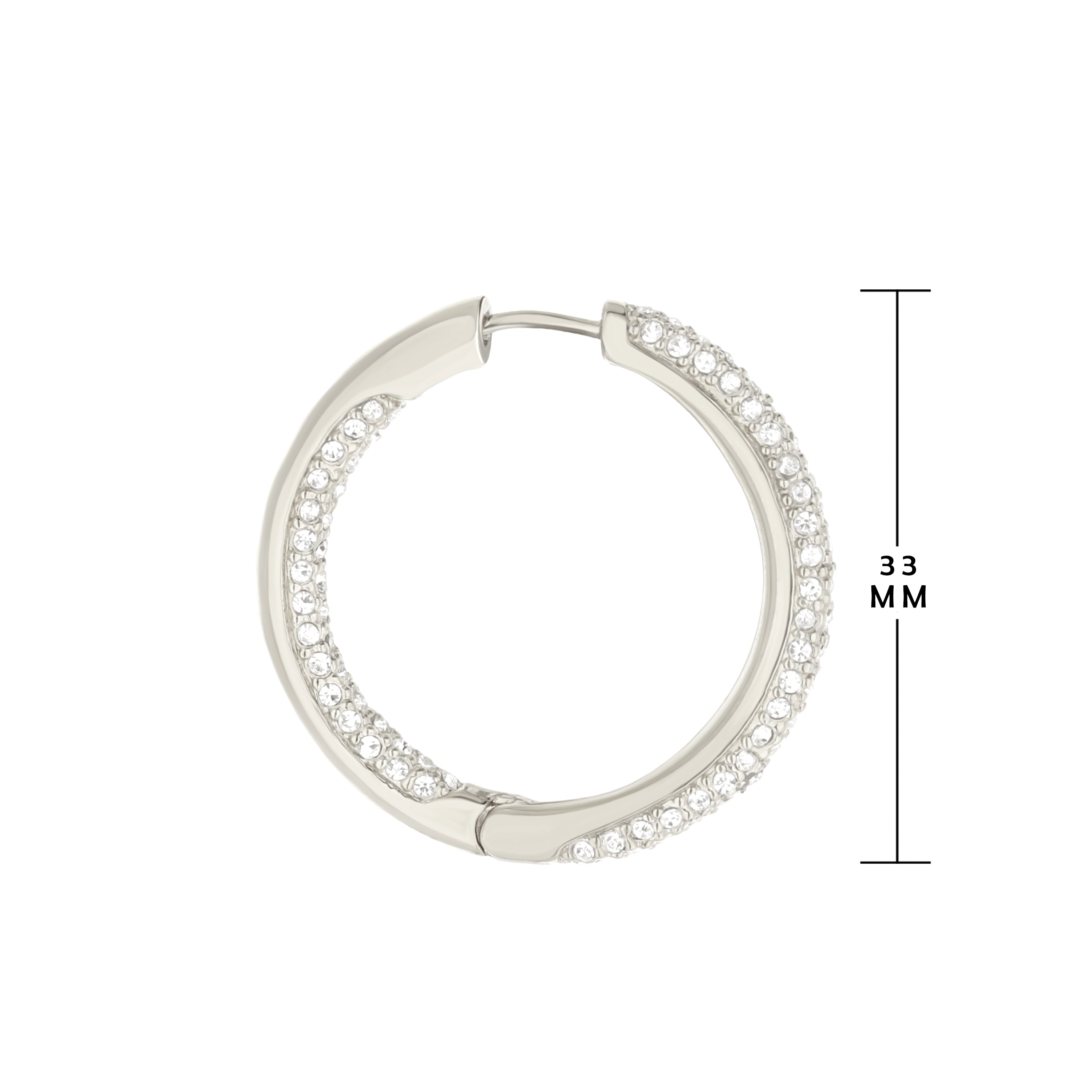 Pave Hoop Earrings