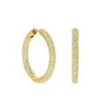 Pave Hoop Earrings
