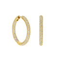 Pave Hoop Earrings