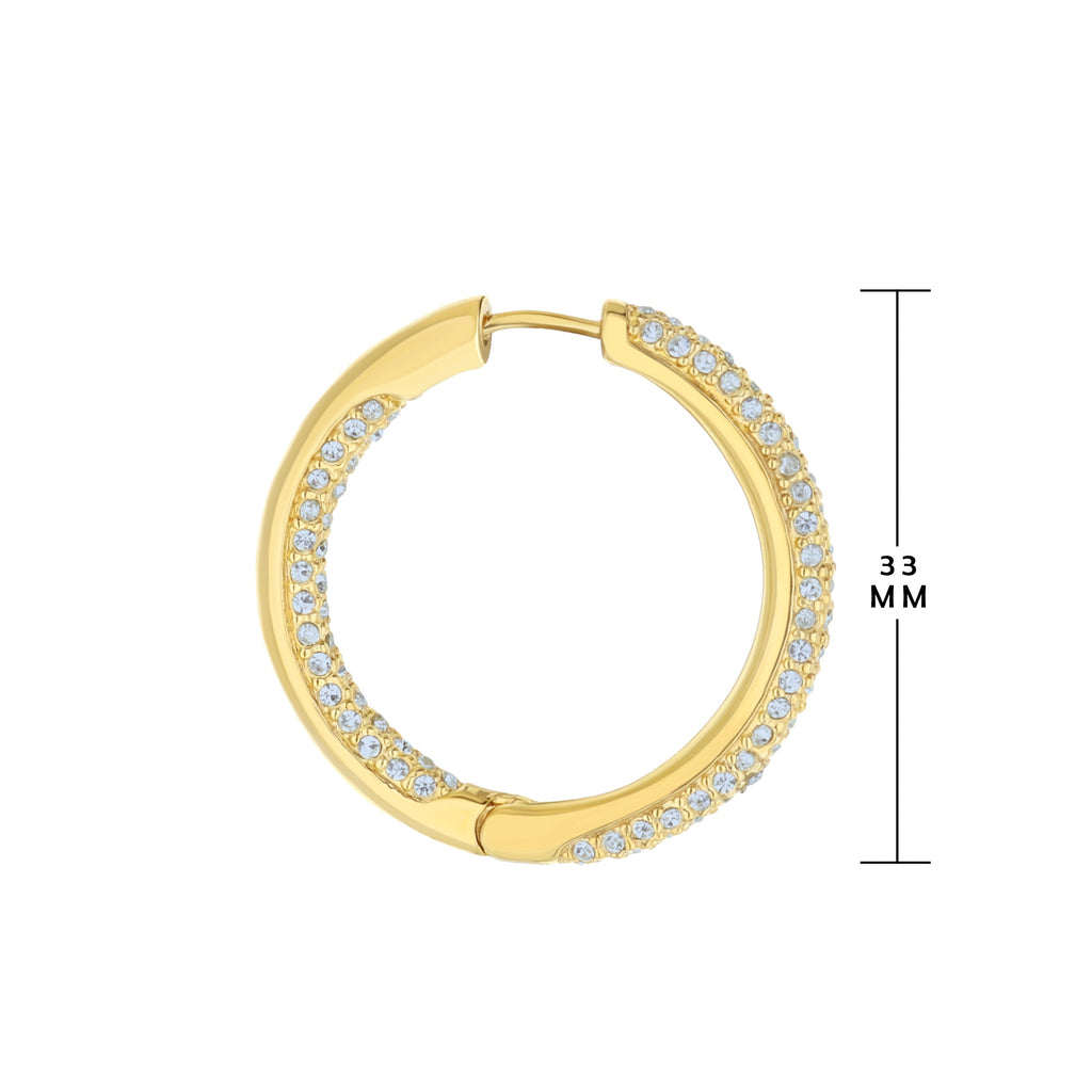 Pave Hoop Earrings