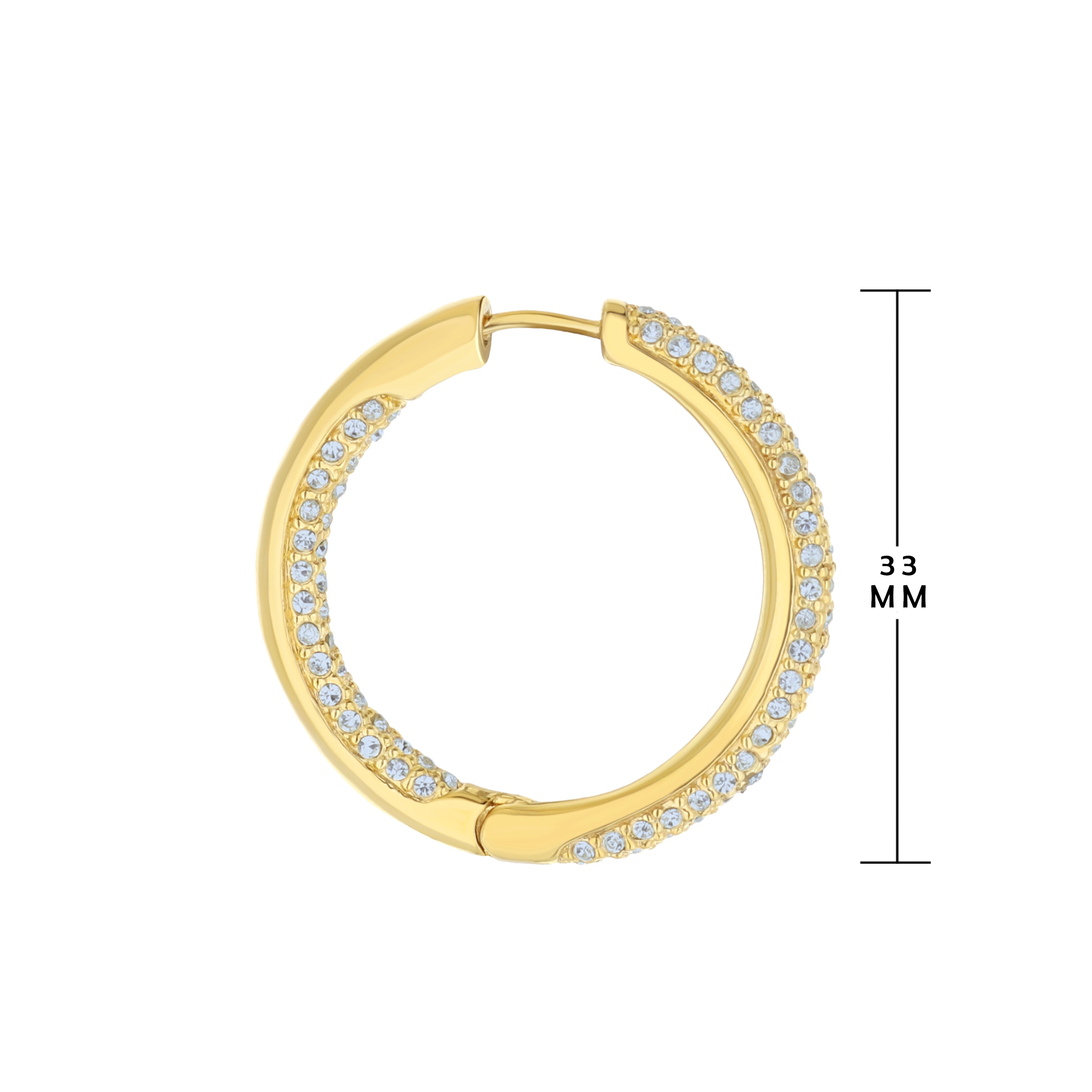 Pave Hoop Earrings