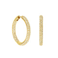 Pave Hoop Earrings
