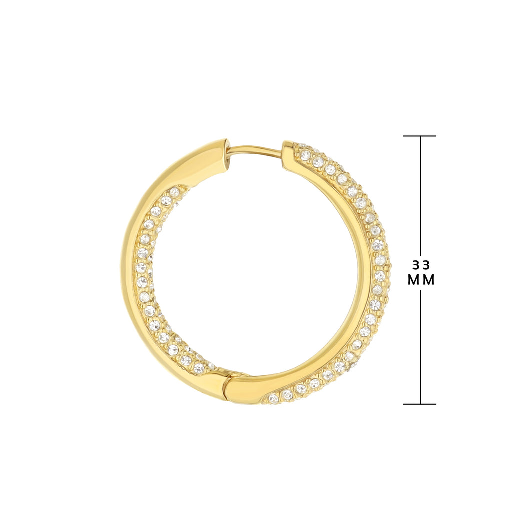 Pave Hoop Earrings
