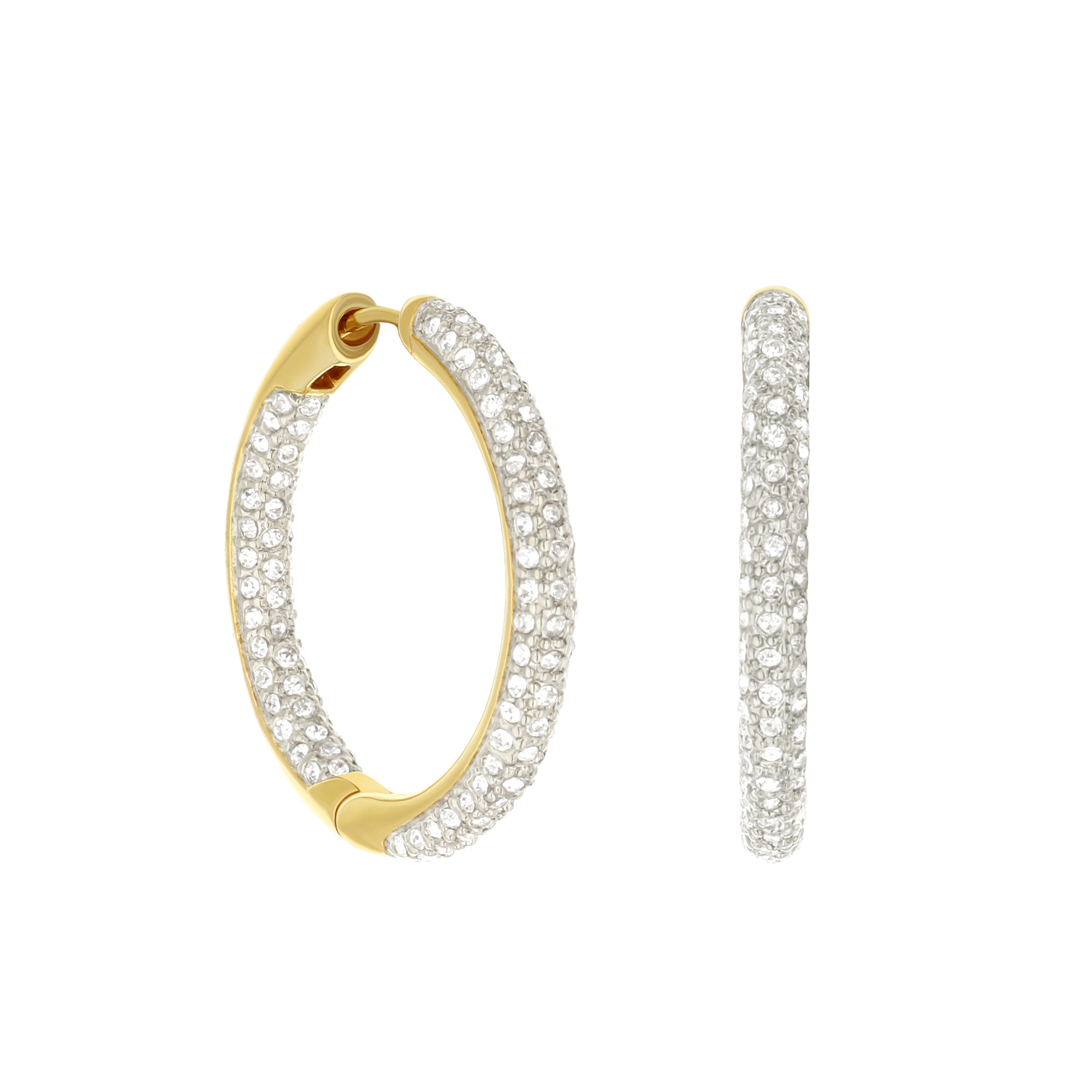 Pave Hoop Earrings