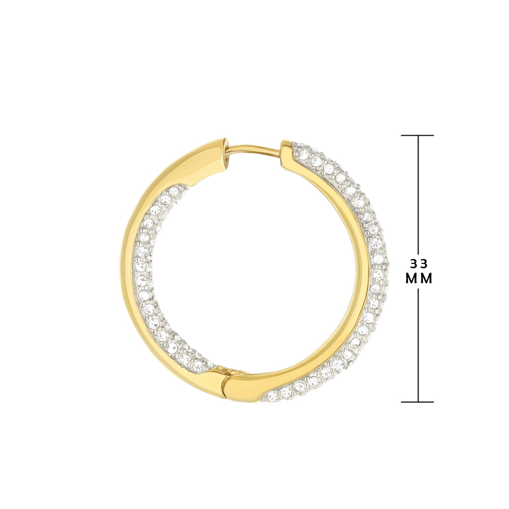 Pave Hoop Earrings