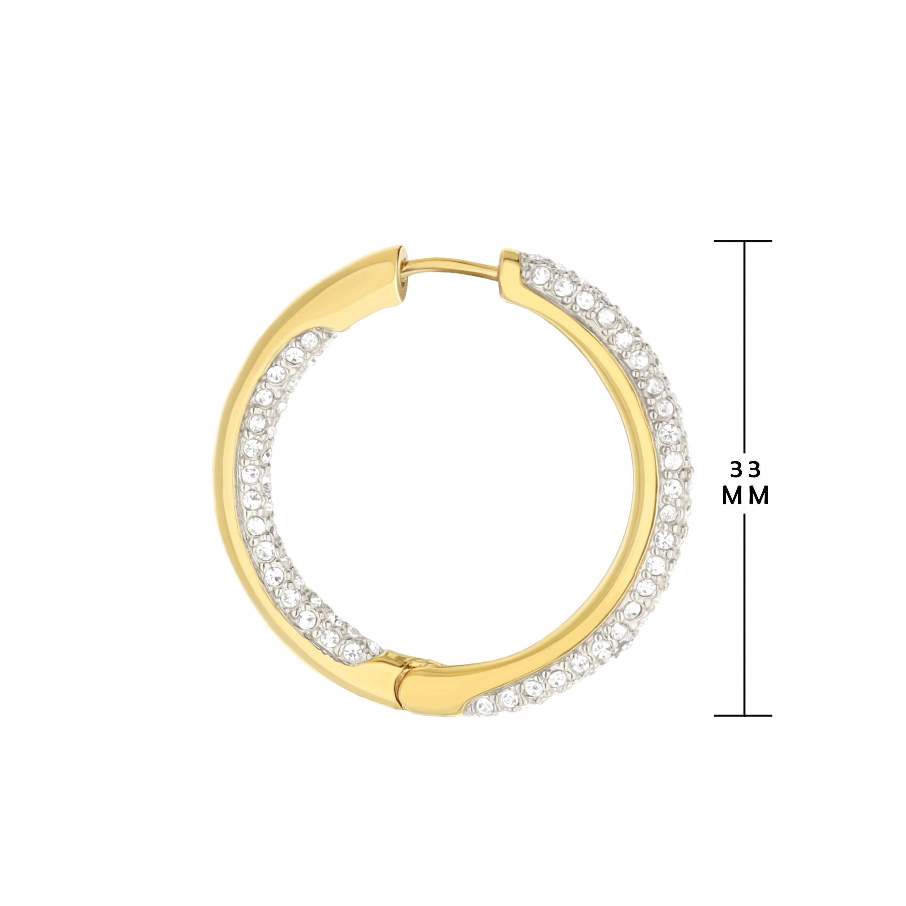 Pave Hoop Earrings