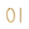 Pave Hoop Earrings
