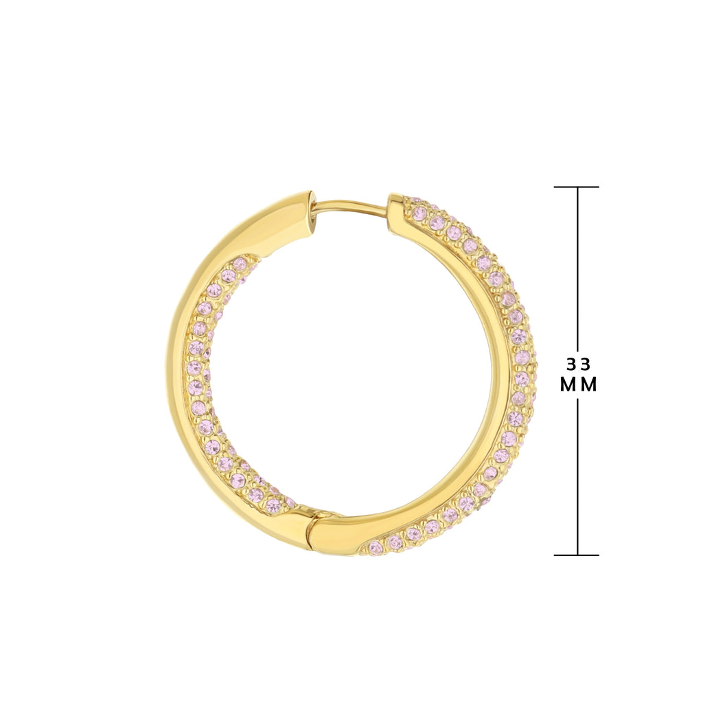 Pave Hoop Earrings