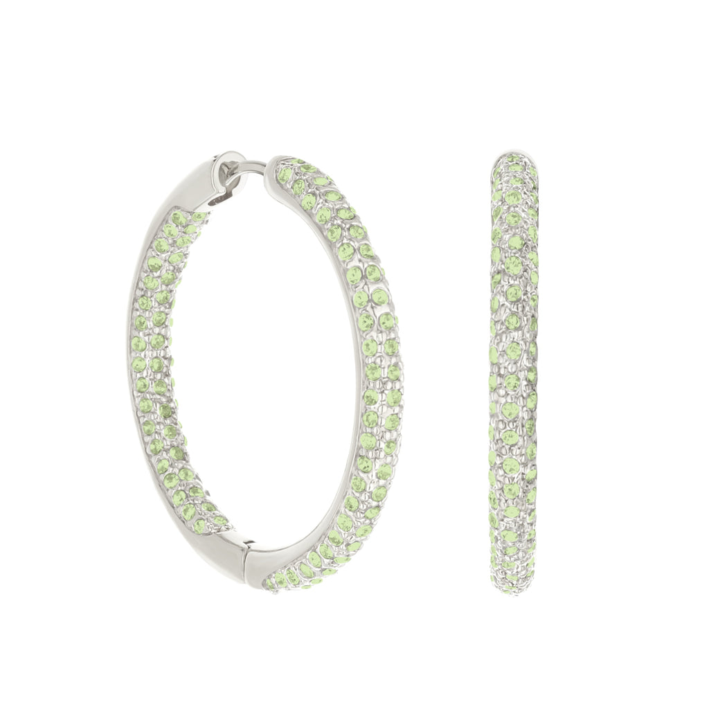 Pave Hoop Earrings