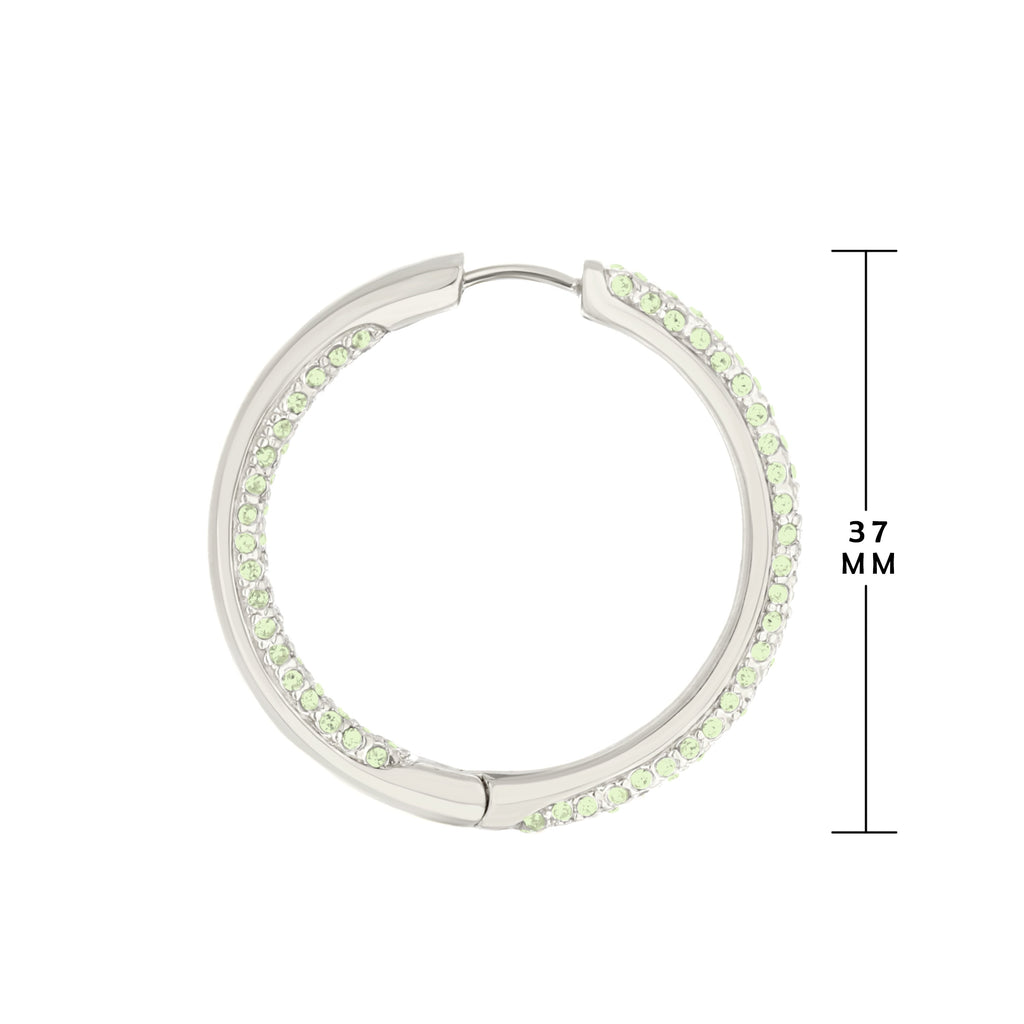 Pave Hoop Earrings