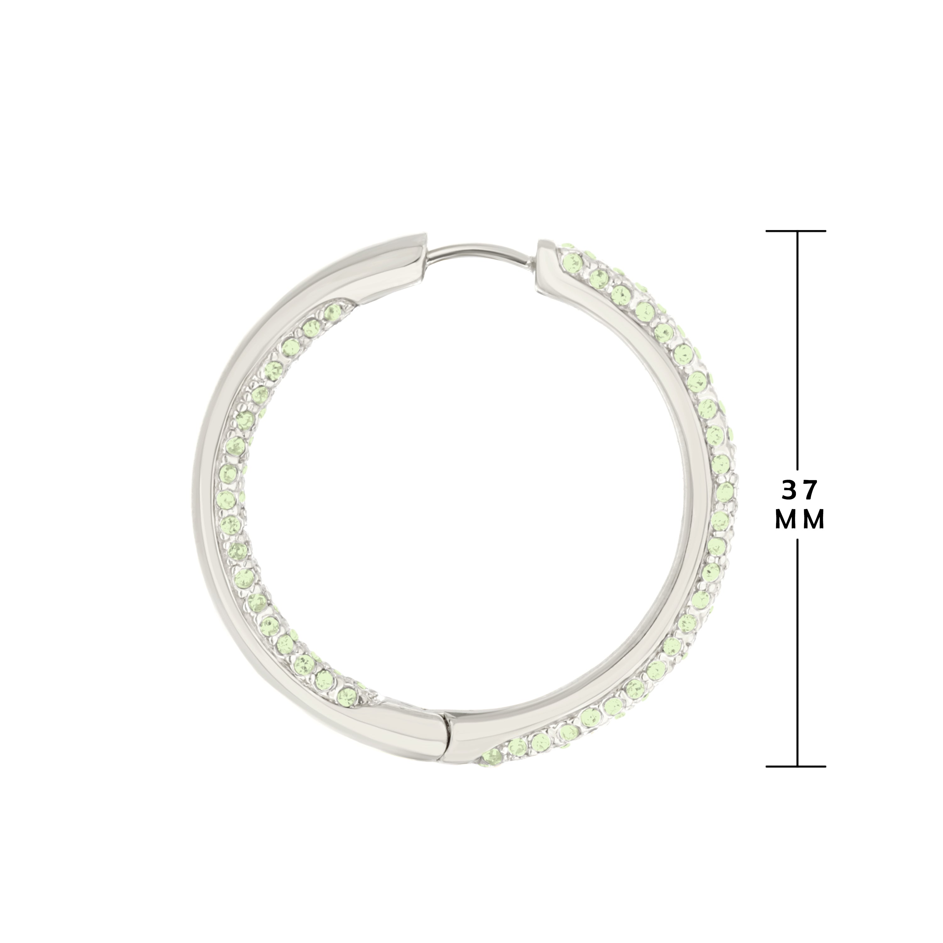 Pave Hoop Earrings