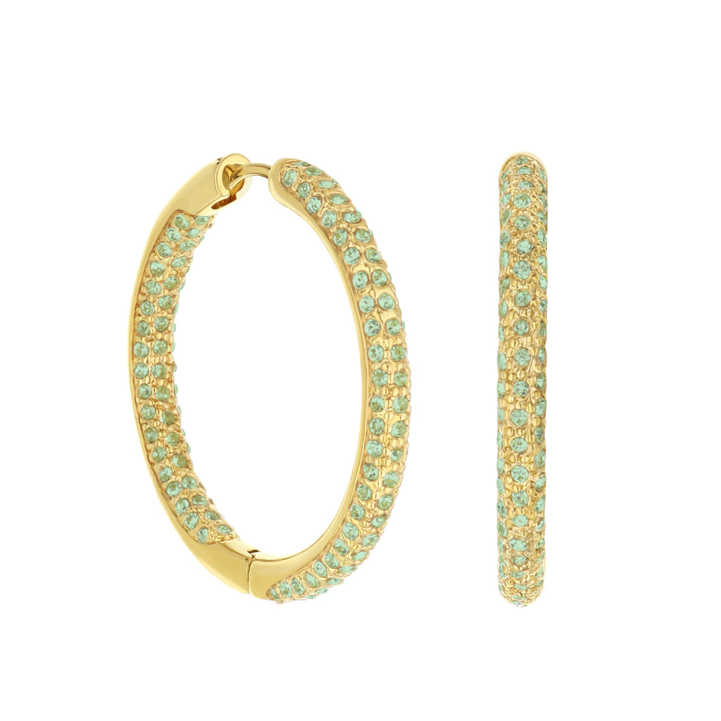 Pave Hoop Earrings