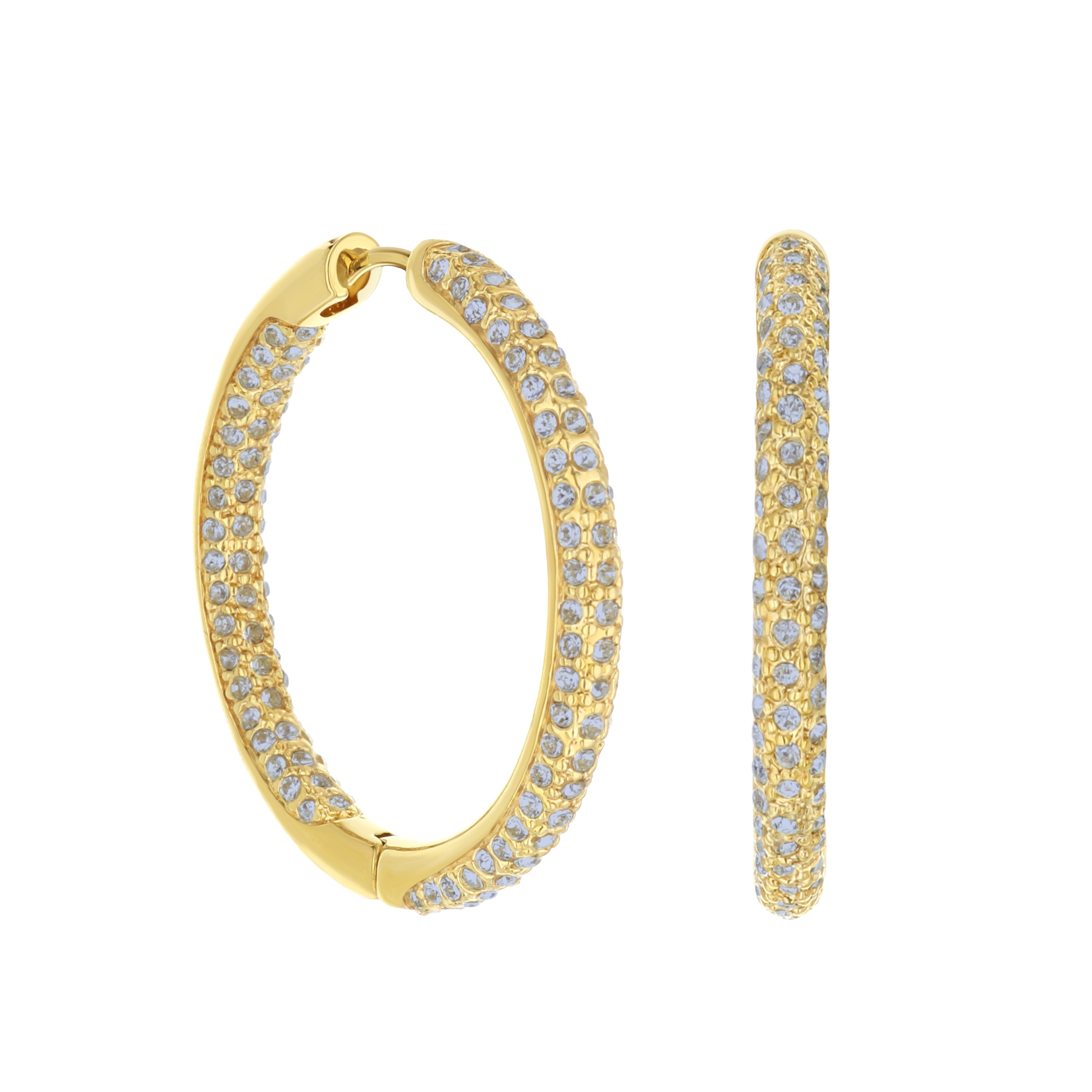 Pave Hoop Earrings