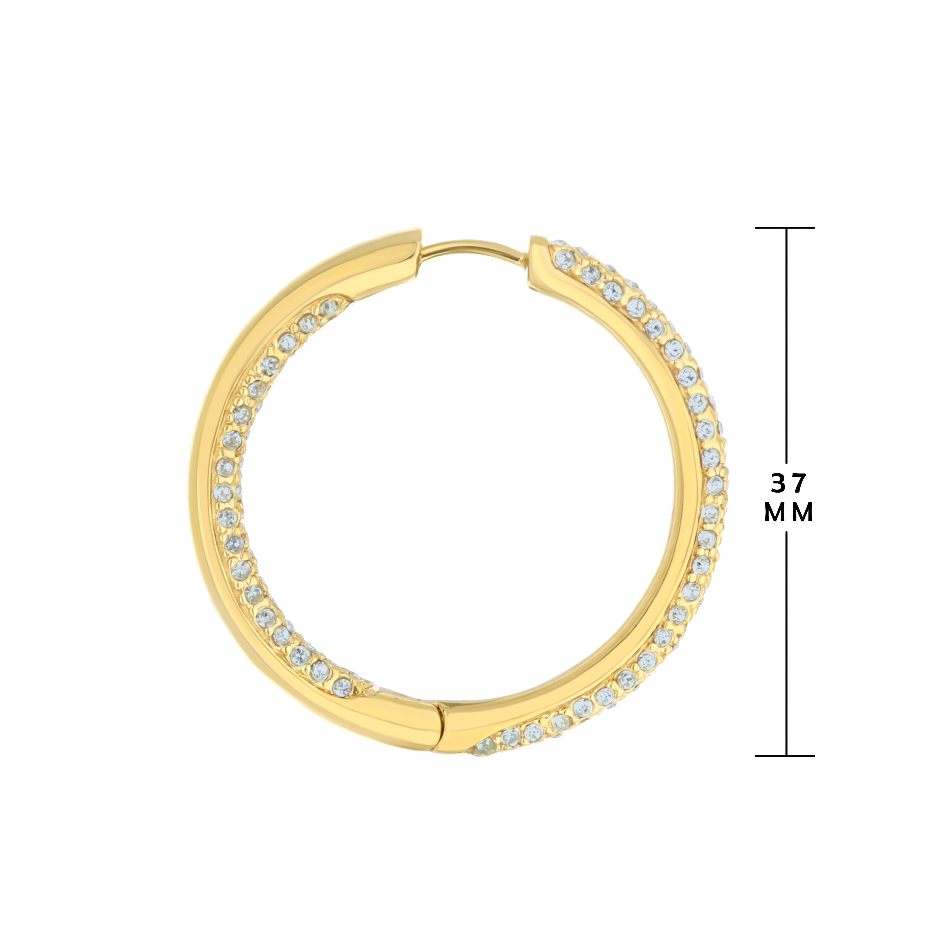 Pave Hoop Earrings