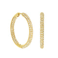 Pave Hoop Earrings