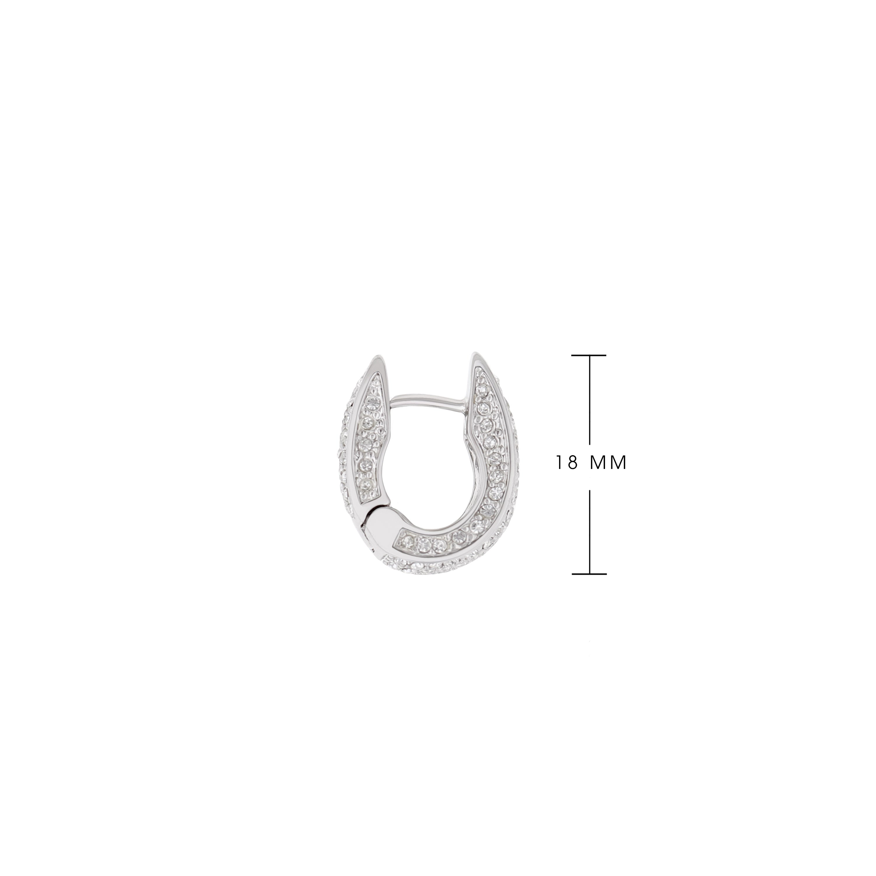 Crystal Huggie Earrings