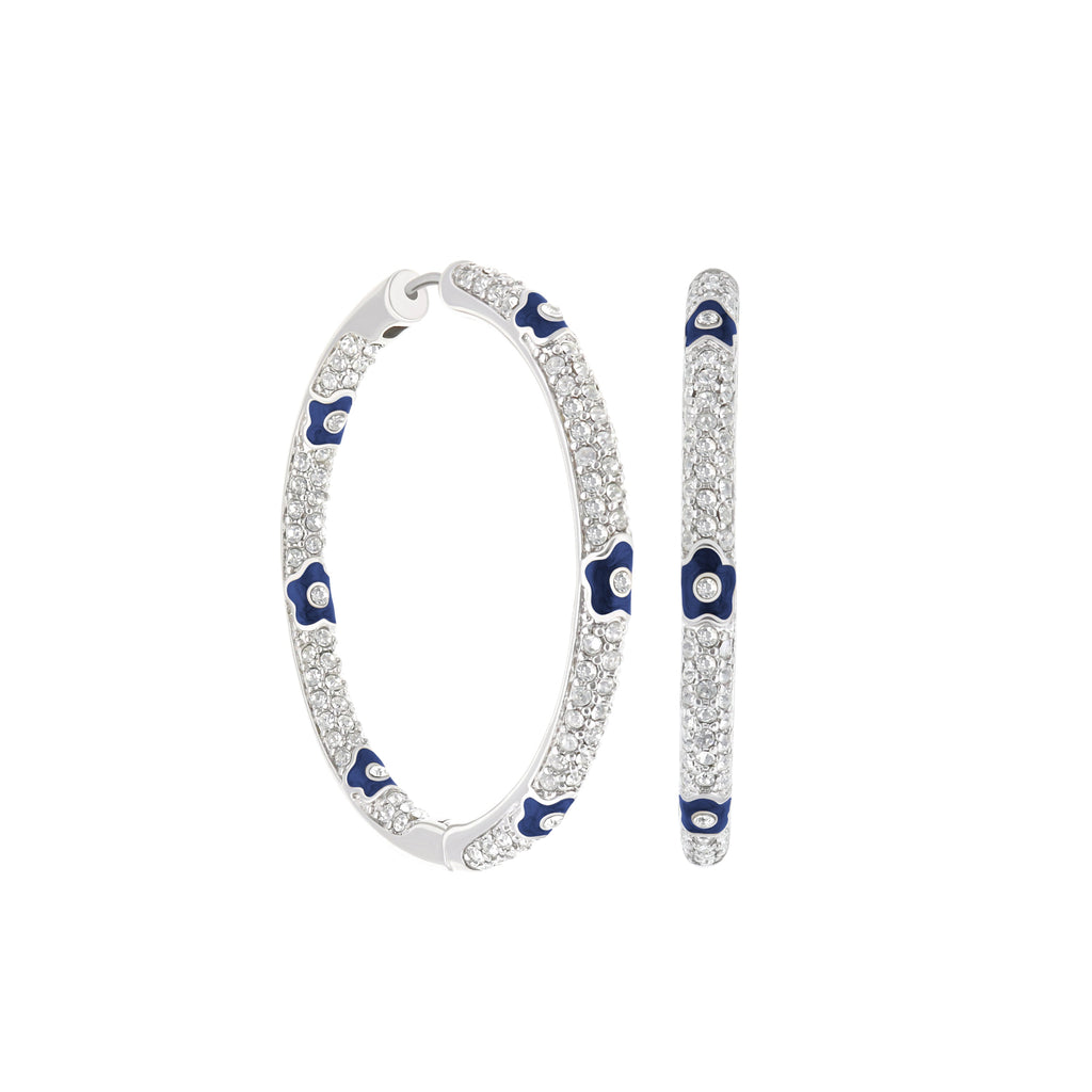 Pave Hoop Earrings