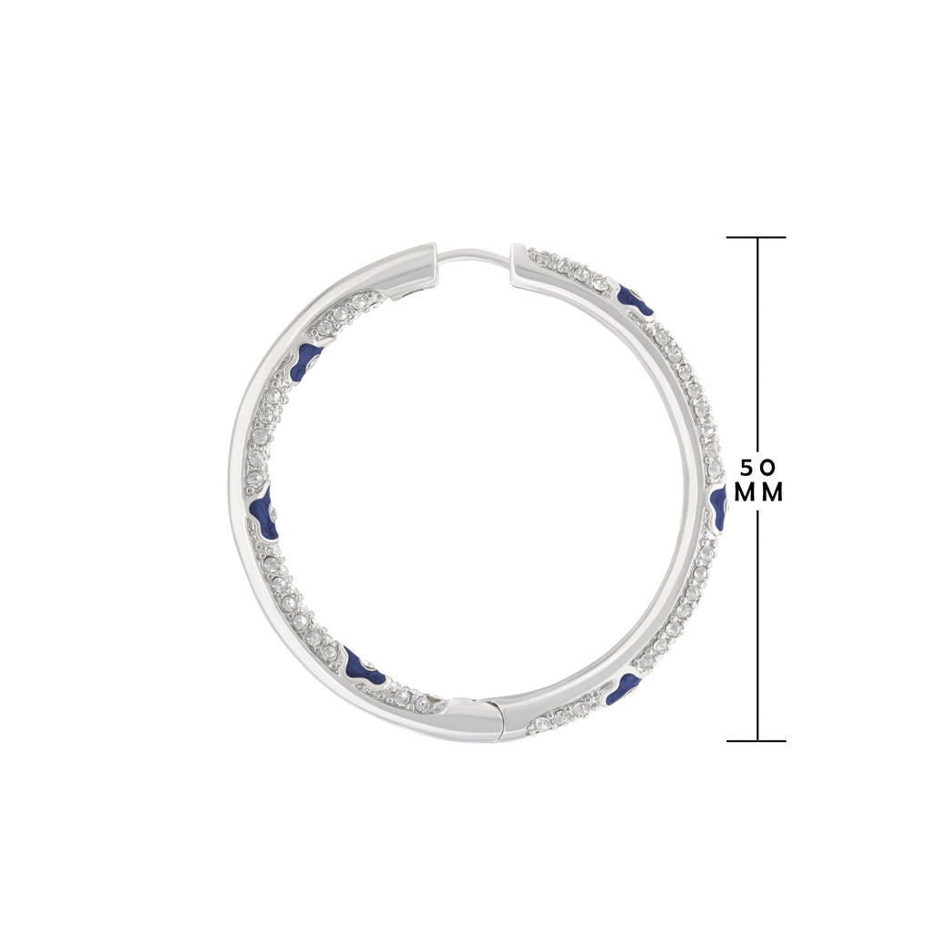 Pave Hoop Earrings