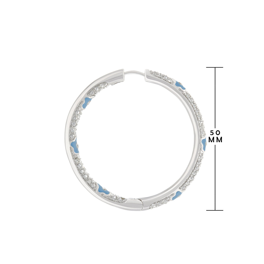 Pave Hoop Earrings