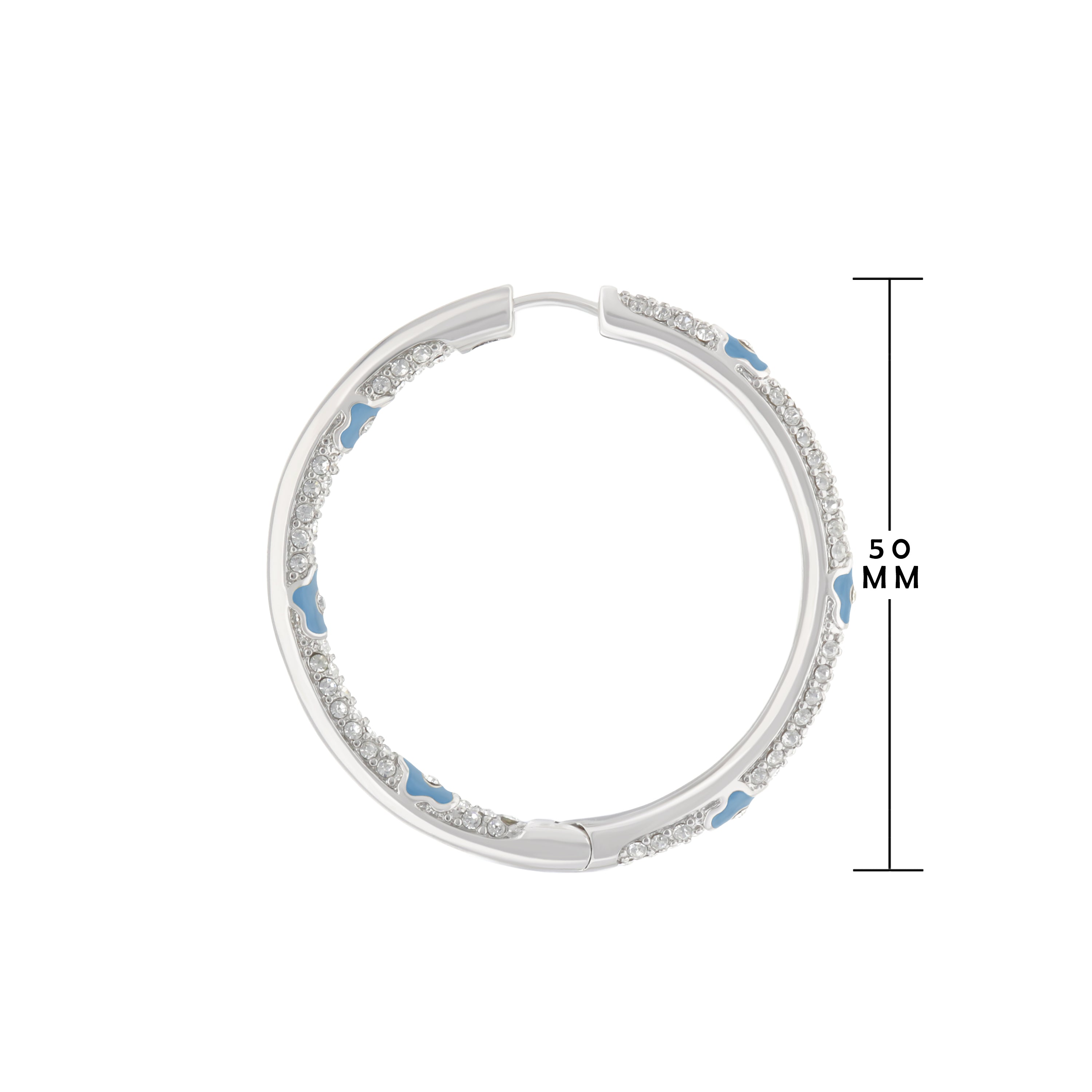 Pave Hoop Earrings