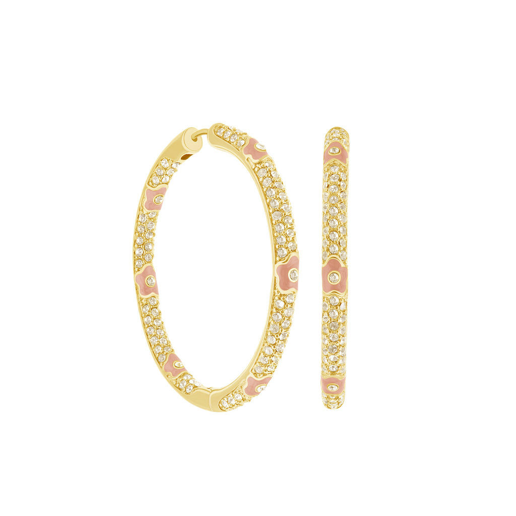 Pave Hoop Earrings