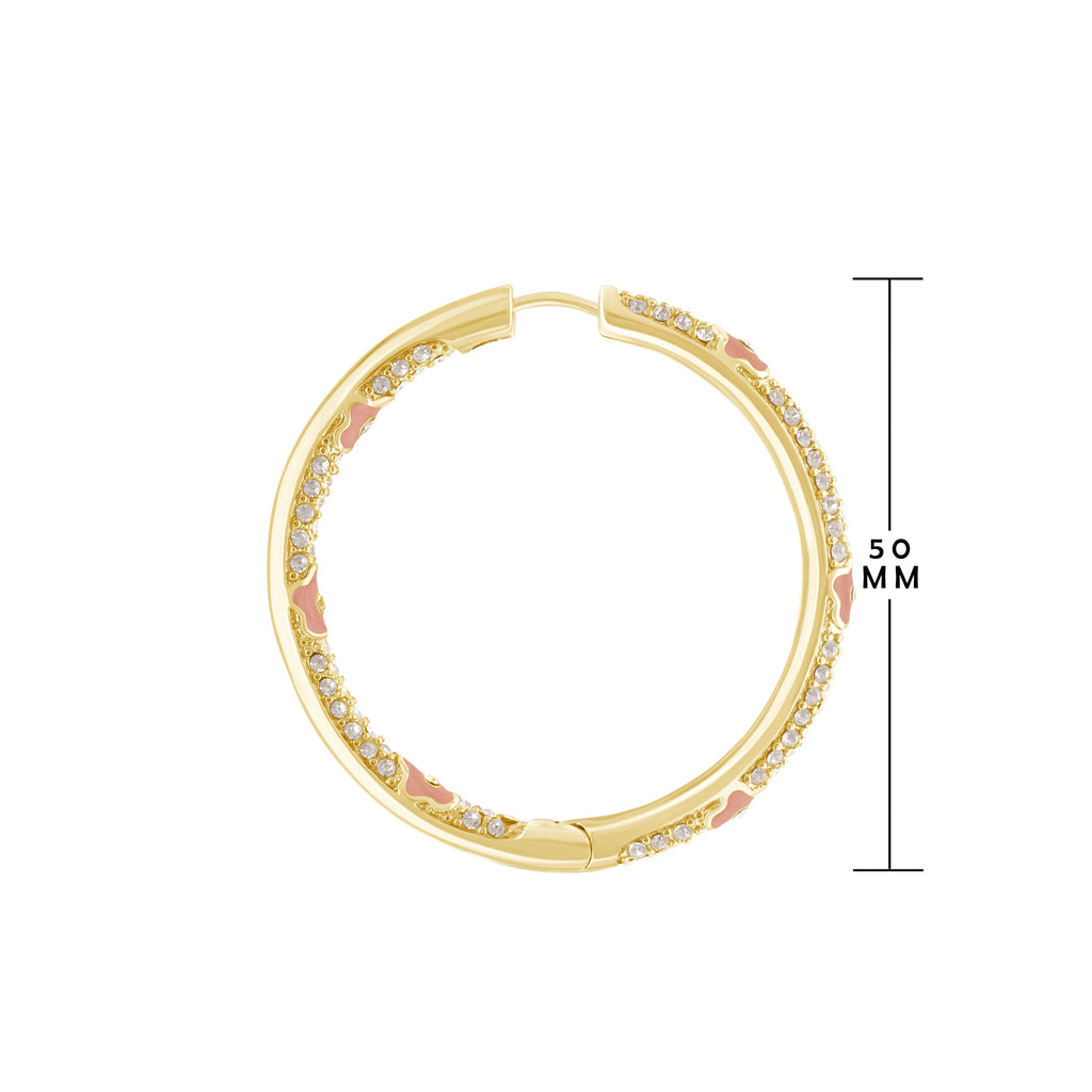 Pave Hoop Earrings