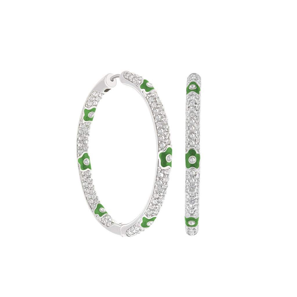 Pave Hoop Earrings