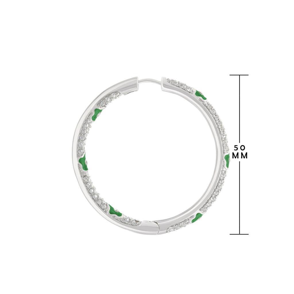 Pave Hoop Earrings