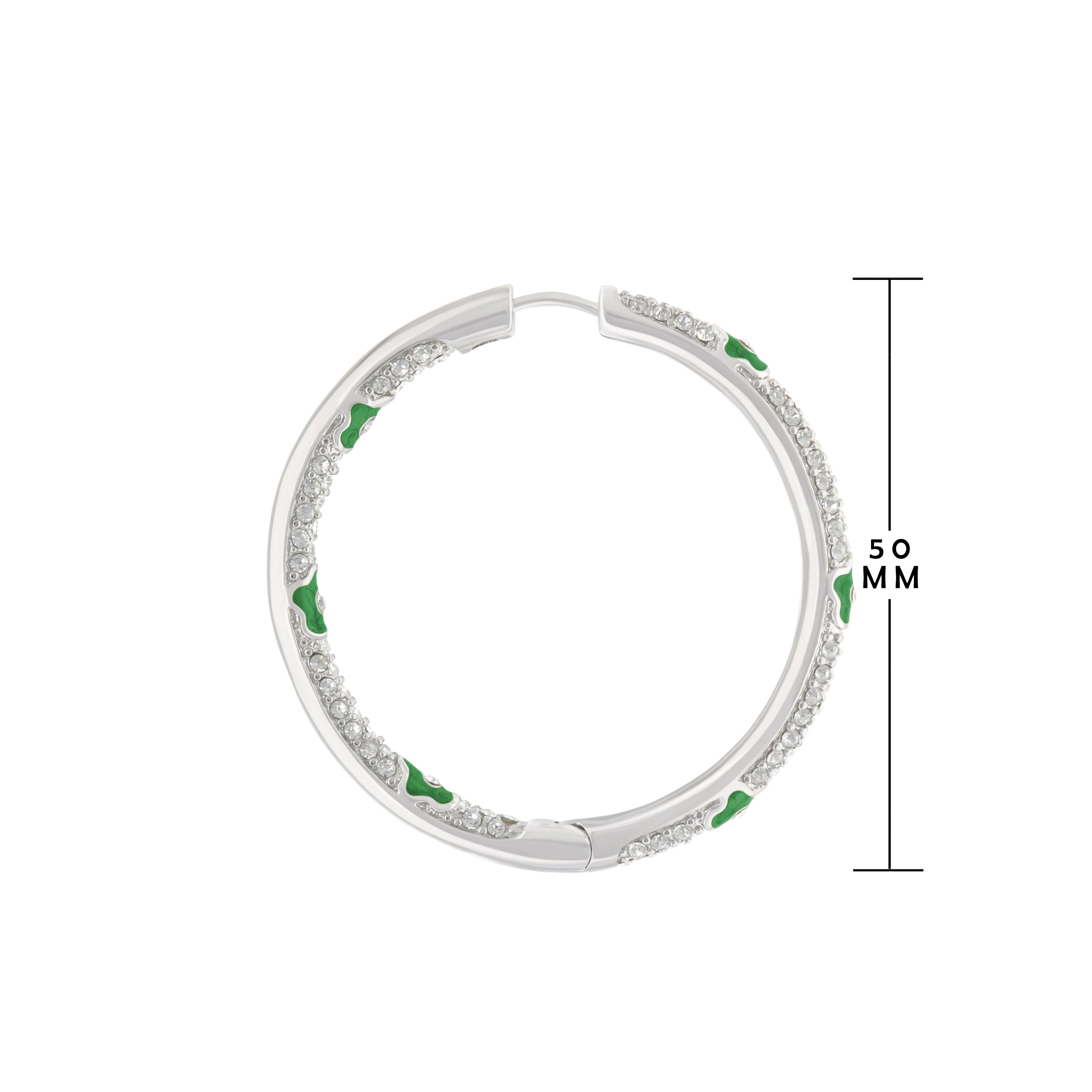 Pave Hoop Earrings