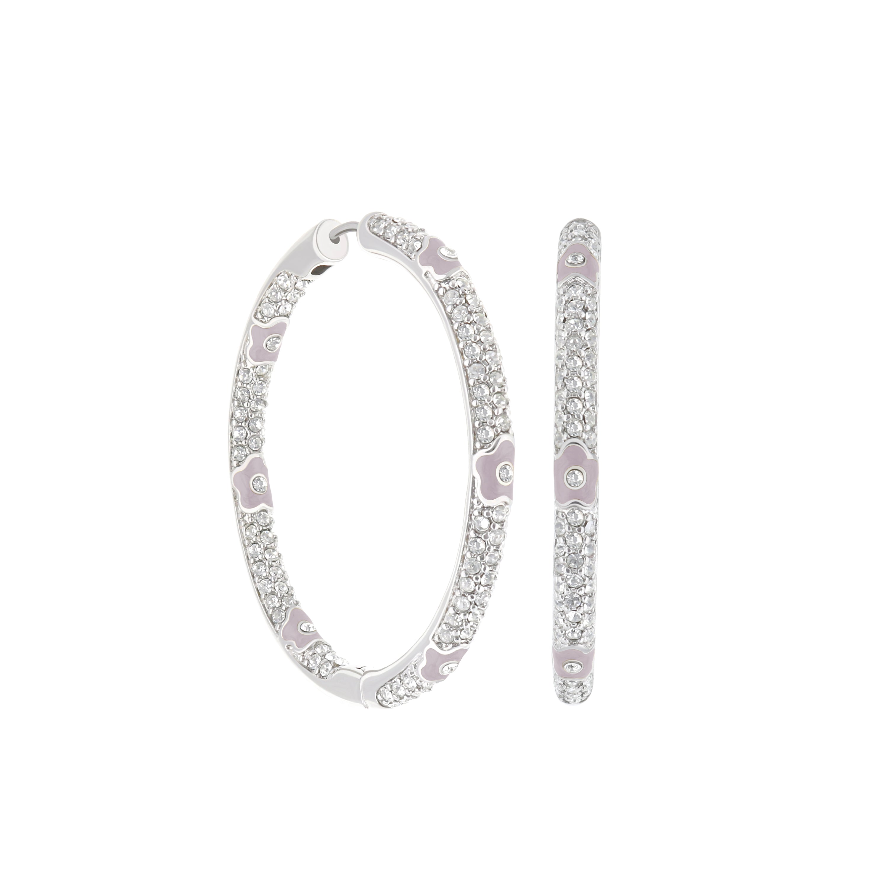 Pave Hoop Earrings