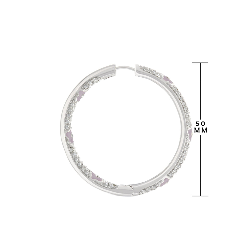 Pave Hoop Earrings